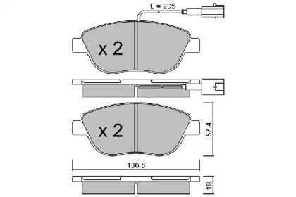 Комплект тормозных колодок AISIN BPFI-1024